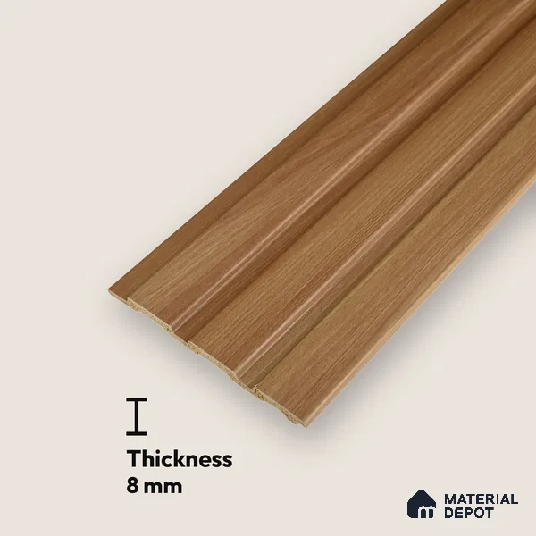Wooden Look PN 06152 9.5 ft x 4.6 inch Charcoal Panel - 8 mm | Suitable for Feature Wall, TV Unit & Living Room | Width is Subjected to 5% Variation