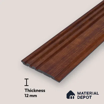 Wooden Look PN 06789 8 ft x 4.9 inch Charcoal Panel - 12 mm | Suitable for Living Room, Bedroom & TV Cabinet | Width is Subjected to 5% Variation