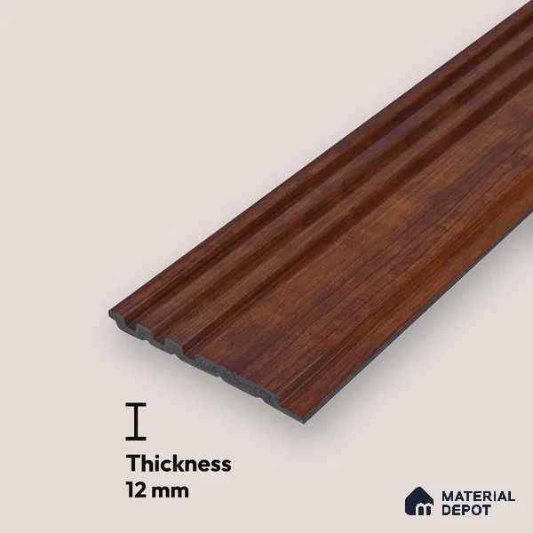 Wooden Look PN 06789 8 ft x 4.9 inch Charcoal Panel - 12 mm | Suitable for Living Room, Bedroom & TV Cabinet | Width is Subjected to 5% Variation