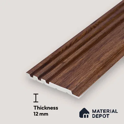 Wooden Look PN 06790 8 ft x 4.9 inch Charcoal Panel - 12 mm | Suitable for Living Room, Bedroom & TV Cabinet | Width is Subjected to 5% Variation
