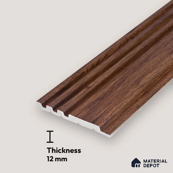 Wooden Look PN 06790 8 ft x 4.9 inch Charcoal Panel - 12 mm | Suitable for Living Room, Bedroom & TV Cabinet | Width is Subjected to 5% Variation