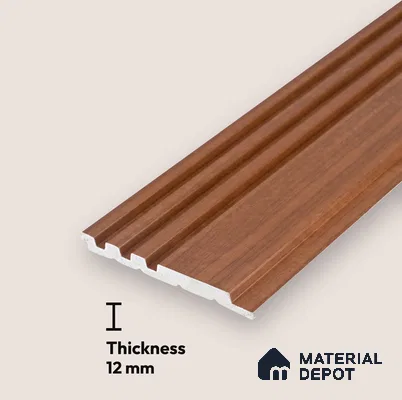 Wooden Look PN 06791 8 ft x 4.9 inch Charcoal Panel - 12 mm | Suitable for Living Room, Bedroom & TV Cabinet | Width is Subjected to 5% Variation