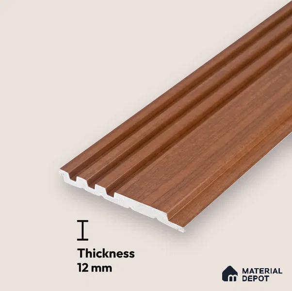 Wooden Look PN 06791 8 ft x 4.9 inch Charcoal Panel - 12 mm | Suitable for Living Room, Bedroom & TV Cabinet | Width is Subjected to 5% Variation