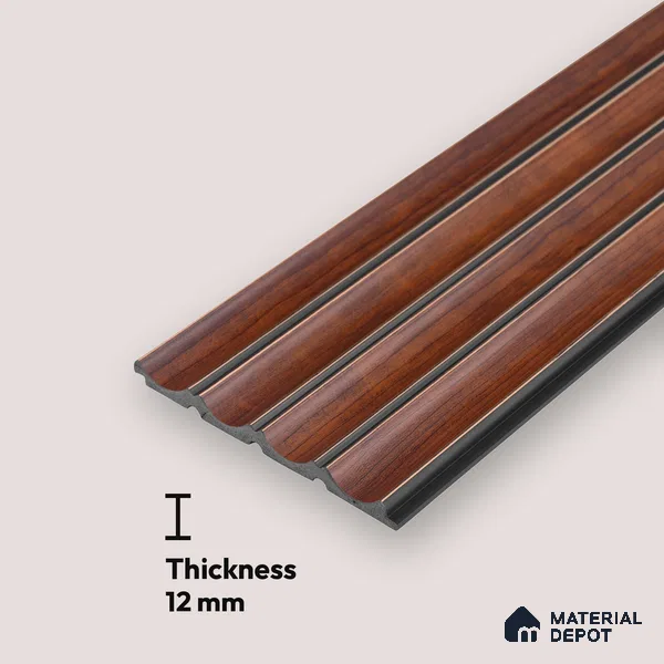 Wooden Look PN 06799 8 ft x 4.9 inch Charcoal Panel - 12 mm | Suitable for Living Room, Bedroom & TV Cabinet | Width is Subjected to 5% Variation