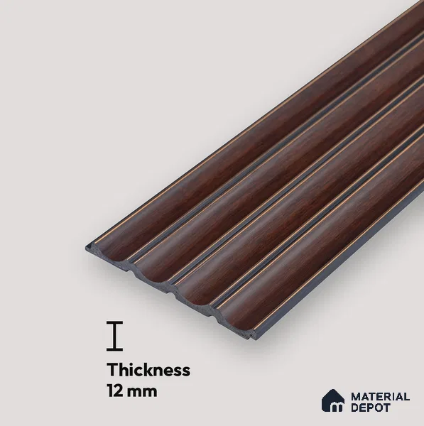 Wooden Look PN 06800 8 ft x 4.9 inch Charcoal Panel - 12 mm | Suitable for Living Room, Bedroom & TV Cabinet | Width is Subjected to 5% Variation