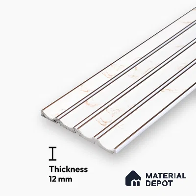 PN 06802 8 ft x 5 inch Charcoal Louvers/Panels - 12 mm