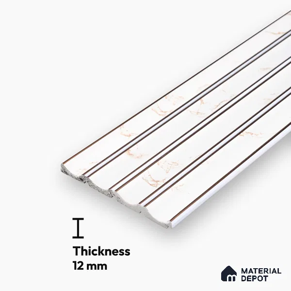 PN 06802 8 ft x 5 inch Charcoal Louvers/Panels - 12 mm