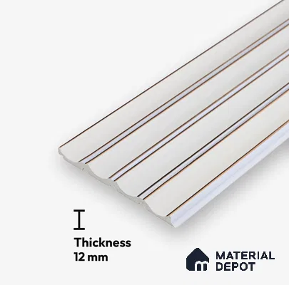 PN 06805 8 ft x 5 inch Charcoal Louvers/Panels - 12 mm