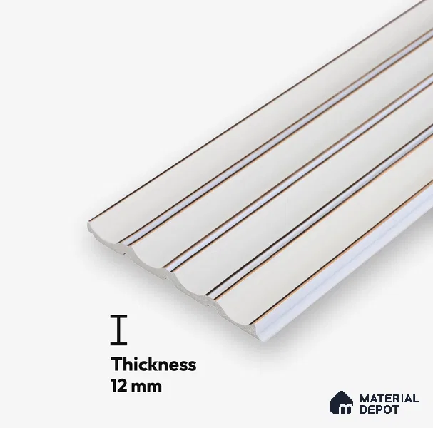 PN 06805 8 ft x 5 inch Charcoal Louvers/Panels - 12 mm