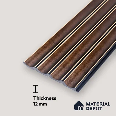 PN 06806 8 ft x 5 inch Charcoal Louvers/Panels - 12 mm
