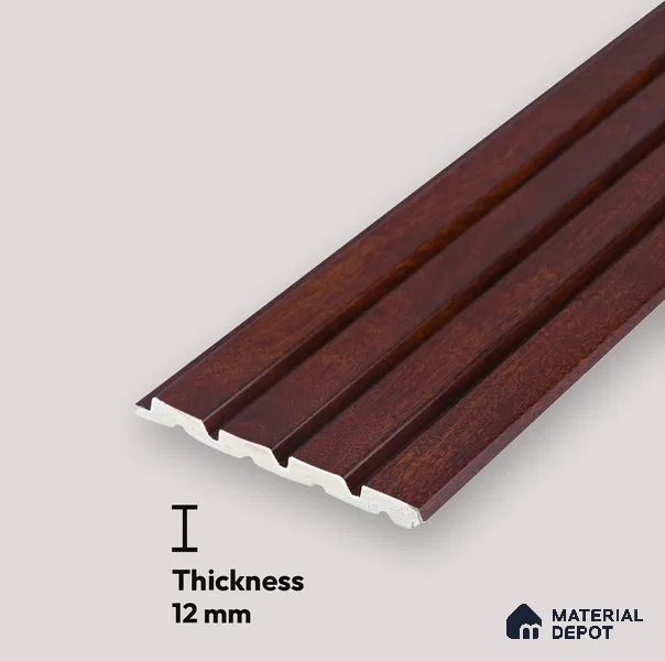 Wooden Look PN 06817 9.2 ft x 4.8 inch Charcoal Panel - 12 mm | Suitable for Living Room, Bedroom & TV Cabinet | Width is Subjected to 5% Variation