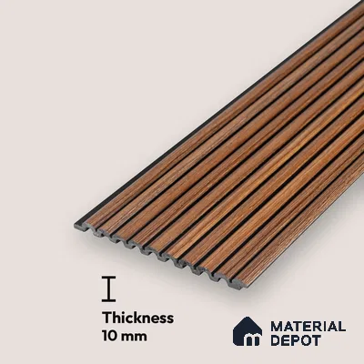 Wooden Look PN 06821 9.2 ft x 6 inch Charcoal Panel - 10 mm | Suitable for Living Room, Bedroom & TV Cabinet | Width is Subjected to 5% Variation