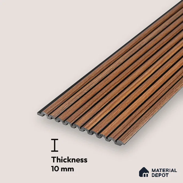 Wooden Look PN 06821 9.2 ft x 6 inch Charcoal Panel - 10 mm | Suitable for Living Room, Bedroom & TV Cabinet | Width is Subjected to 5% Variation