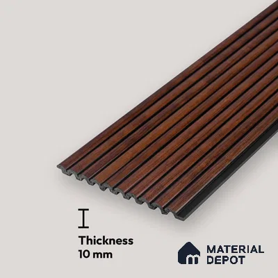 Wooden Look PN 06822 9.2 ft x 6 inch Charcoal Panel - 10 mm | Suitable for Living Room, Bedroom & TV Cabinet | Width is Subjected to 5% Variation