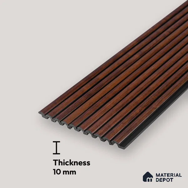 Wooden Look PN 06822 9.2 ft x 6 inch Charcoal Panel - 10 mm | Suitable for Living Room, Bedroom & TV Cabinet | Width is Subjected to 5% Variation