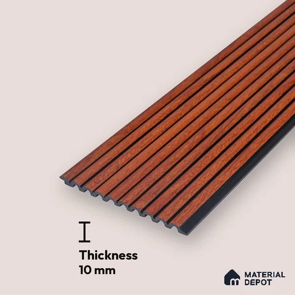 Wooden Look PN 06827 9.2 ft x 6 inch Charcoal Panel - 10 mm | Suitable for Living Room, Bedroom & TV Cabinet | Width is Subjected to 5% Variation