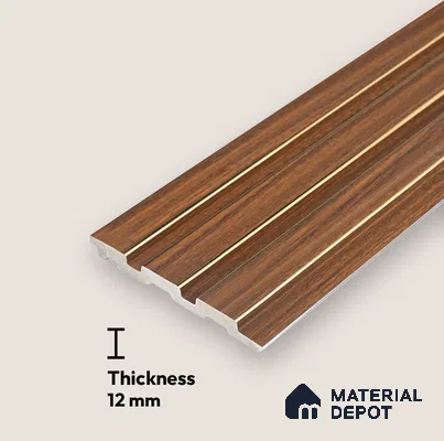 Wooden Look PN 06832 9.2 ft x 4.9 inch Charcoal Panel - 12 mm | Suitable for Living Room, Bedroom & TV Cabinet | Width is Subjected to 5% Variation