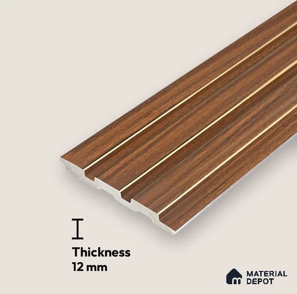 Wooden Look PN 06832 9.2 ft x 4.9 inch Charcoal Panel - 12 mm | Suitable for Living Room, Bedroom & TV Cabinet | Width is Subjected to 5% Variation