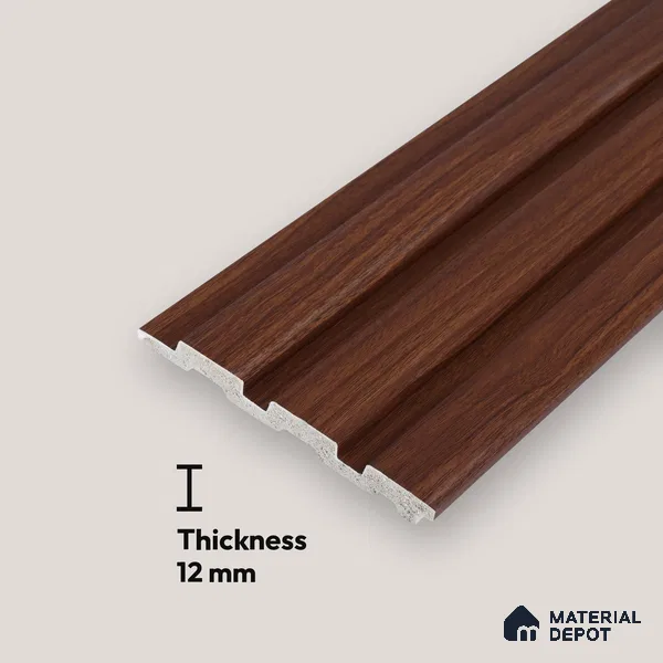 PN 06841 9.2 ft x 5 inch Charcoal Louvers/Panels - 12 mm