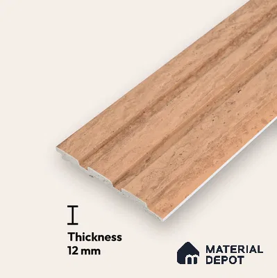 PN 06848 9.2 ft x 5 inch Charcoal Louvers/Panels - 12 mm
