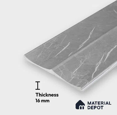 PN 06854 9.2 ft x 7.87 inch Charcoal Louvers/Panels - 16 mm