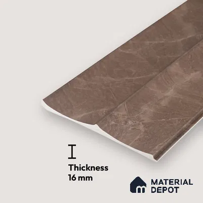 Mocha Brown Marble Look PN 06857 9.2 ft x 7.8 inch Charcoal Panel - 16 mm | Suitable for Living Room, Bedroom & TV Cabinet | Width is Subjected to 5% Variation