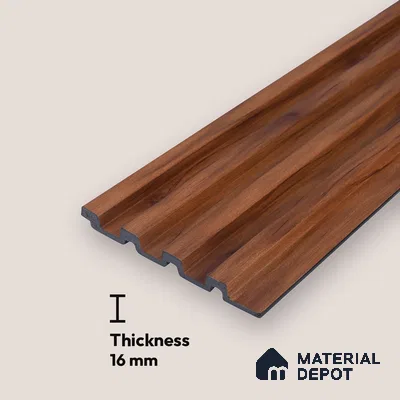 Wooden Look PN 06866 9.2 ft x 6.1 inch Charcoal Panel - 16 mm | Suitable for Living Room, Bedroom & TV Cabinet | Width is Subjected to 5% Variation