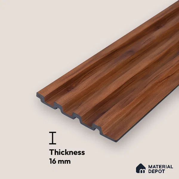 Wooden Look PN 06866 9.2 ft x 6.1 inch Charcoal Panel - 16 mm | Suitable for Living Room, Bedroom & TV Cabinet | Width is Subjected to 5% Variation
