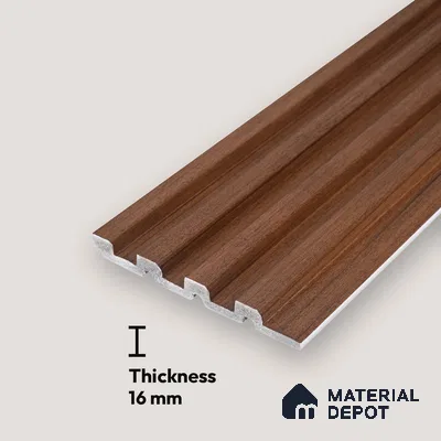 Wooden Look PN 06870 9.2 ft x 6.1 inch Charcoal Panel - 16 mm | Suitable for Living Room, Bedroom & TV Cabinet | Width is Subjected to 5% Variation