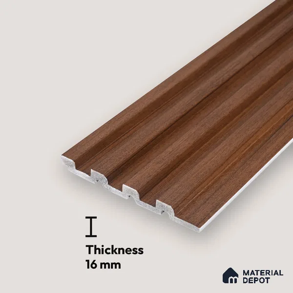 Wooden Look PN 06870 9.2 ft x 6.1 inch Charcoal Panel - 16 mm | Suitable for Living Room, Bedroom & TV Cabinet | Width is Subjected to 5% Variation