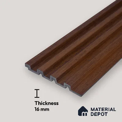 Wooden Look PN 06871 9.2 ft x 6.1 inch Charcoal Panel - 16 mm | Suitable for Living Room, Bedroom & TV Cabinet | Width is Subjected to 5% Variation
