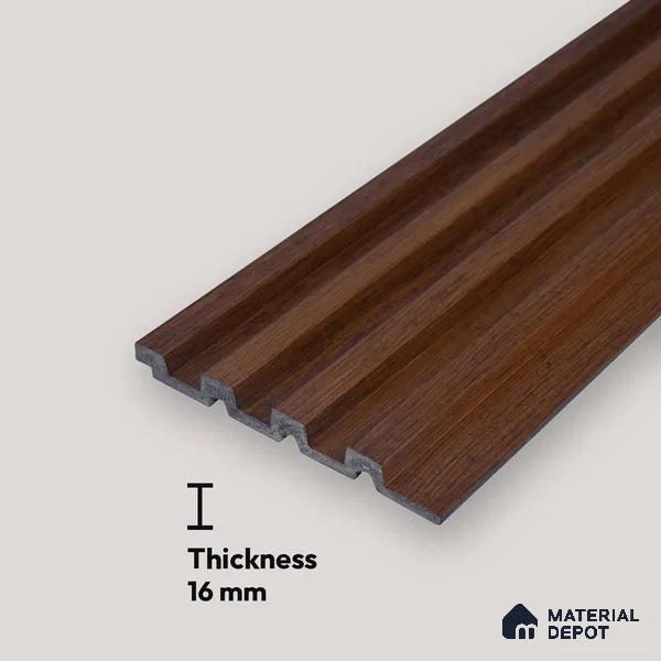 Wooden Look PN 06871 9.2 ft x 6.1 inch Charcoal Panel - 16 mm | Suitable for Living Room, Bedroom & TV Cabinet | Width is Subjected to 5% Variation
