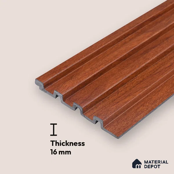 Wooden Look PN 06875 9.2 ft x 6.1 inch Charcoal Panel - 16 mm | Suitable for Living Room, Bedroom & TV Cabinet | Width is Subjected to 5% Variation