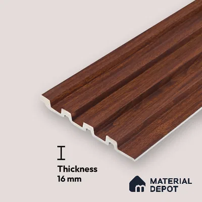 Wooden Look PN 06876 9.2 ft x 6.1 inch Charcoal Panel - 16 mm | Suitable for Living Room, Bedroom & TV Cabinet | Width is Subjected to 5% Variation