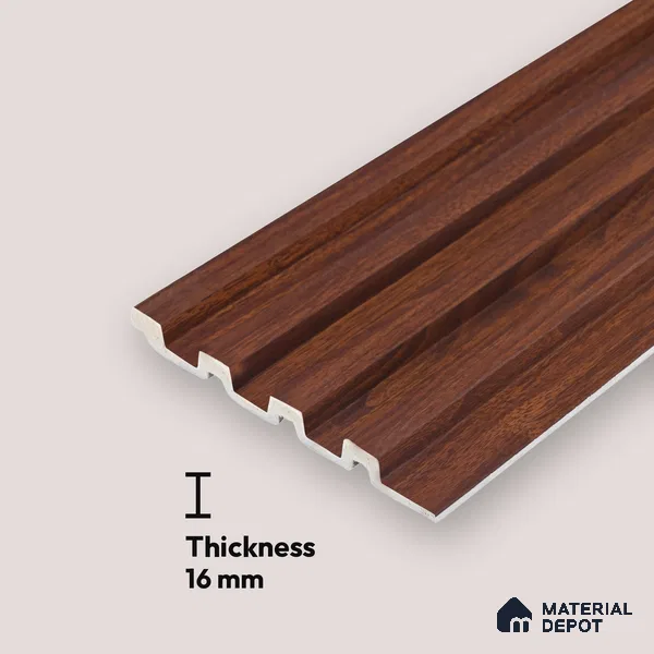 Wooden Look PN 06876 9.2 ft x 6.1 inch Charcoal Panel - 16 mm | Suitable for Living Room, Bedroom & TV Cabinet | Width is Subjected to 5% Variation