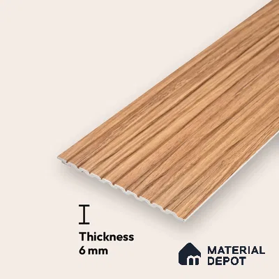 Wooden Look PN 06911 8 ft x 6 inch Charcoal Panel - 6 mm | Suitable for Living Room, Bedroom & TV Cabinet | Width is Subjected to 5% Variation