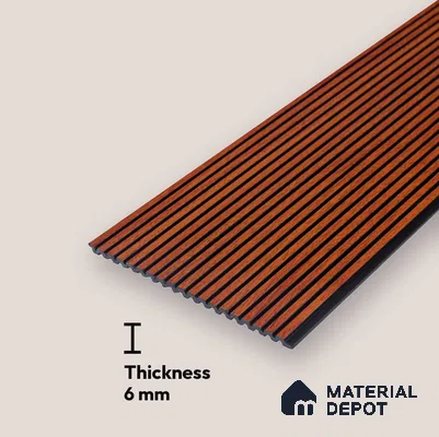 Wooden Look PN 06925 8 ft x 6 inch Charcoal Panel - 6 mm | Suitable for Living Room, Bedroom & TV Cabinet | Width is Subjected to 5% Variation