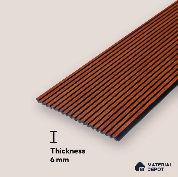 Wooden Look PN 06925 8 ft x 6 inch Charcoal Panel - 6 mm | Suitable for Living Room, Bedroom & TV Cabinet | Width is Subjected to 5% Variation