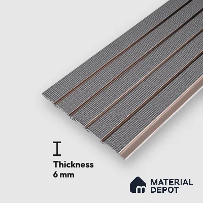 PN 06938 8 ft x 6 inch Charcoal Louvers/Panels - 6 mm