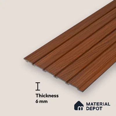 PN 06949 8 ft x 6 inch Charcoal Louvers/Panels - 6 mm