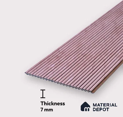 Pink Stone Look Charcoal Louver/Panel 8 ft x 6.1 inch - 7 mm | Ideal for Feature Wall, Living Room, Bedroom, Home, TV Unit | PN 07012