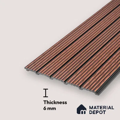 Apricot Metallic Look PN 07030 9.5 ft x 7.8 inch Charcoal Panel - 6 mm | Suitable for Feature Wall, TV Unit & Living Room | Width is Subjected to 5% Variation