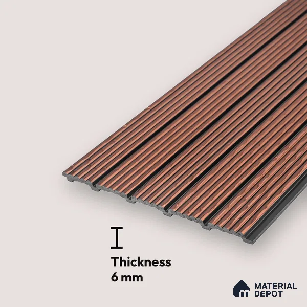 Apricot Metallic Look PN 07030 9.5 ft x 7.8 inch Charcoal Panel - 6 mm | Suitable for Feature Wall, TV Unit & Living Room | Width is Subjected to 5% Variation