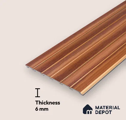 Wooden Look PN 07041 9.5 ft x 7.8 inch Charcoal Panel - 6 mm | Suitable for Feature Wall, TV Unit & Living Room | Width is Subjected to 5% Variation