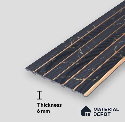 Graphite Grey Marble Look PN 07046 9.5 ft x 7.8 inch Charcoal Panel - 6 mm | Suitable for Feature Wall, TV Unit & Living Room | Width is Subjected to 5% Variation