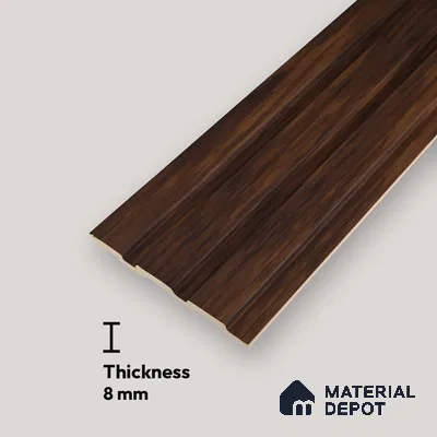Wooden Look PN 07059 9.5 ft x 4.6 inch Charcoal Panel - 8 mm | Suitable for Feature Wall, TV Unit & Living Room | Width is Subjected to 5% Variation