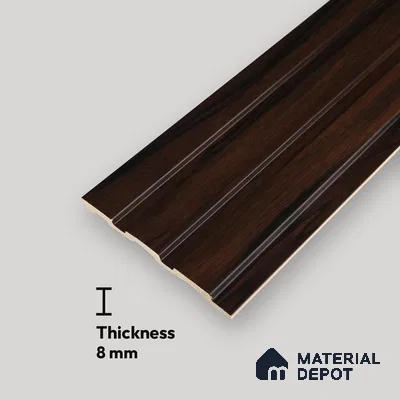Wooden Look PN 07061 9.5 ft x 4.6 inch Charcoal Panel - 8 mm | Suitable for Feature Wall, TV Unit & Living Room | Width is Subjected to 5% Variation