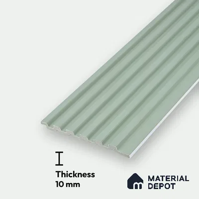 Green Plain Colour Look Charcoal Louver/Panel 9.5 ft x 4.9 inch - 10 mm | Ideal for Feature Wall, Living Room, Bedroom, Home, TV Unit | PN 07073