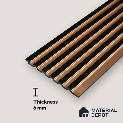 Black Marble Look Charcoal Louver/Panel 10 ft x 5 inch - 6 mm | Ideal for Feature Wall, Living Room, Bedroom, Home, TV Unit | PN 07088