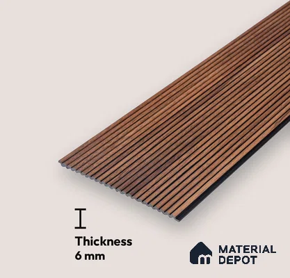 Wooden Look PN 07133 9.5 ft x 6 inch Charcoal Panel - 6 mm | Suitable for Feature Wall, TV Unit & Living Room | Width is Subjected to 5% Variation